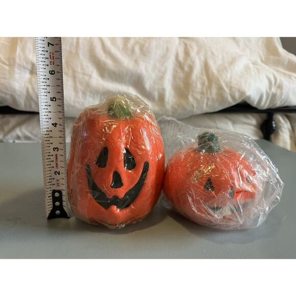 Vintage Halloween Pumpkins Foam Wax Candle NOS - Picture 6 of 6